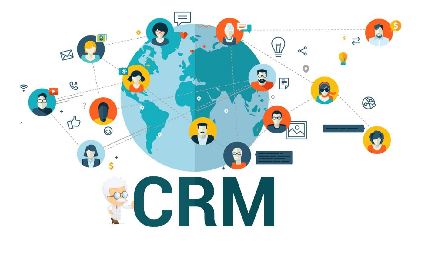 An image representing the functionality of CRM Systems
