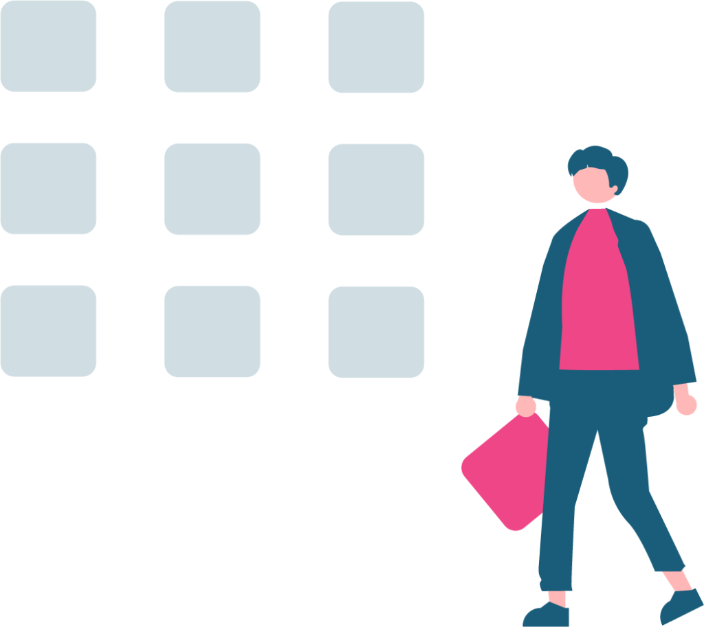 a person picking a item from a series