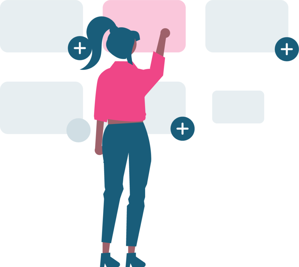 a user customizing a dashboard