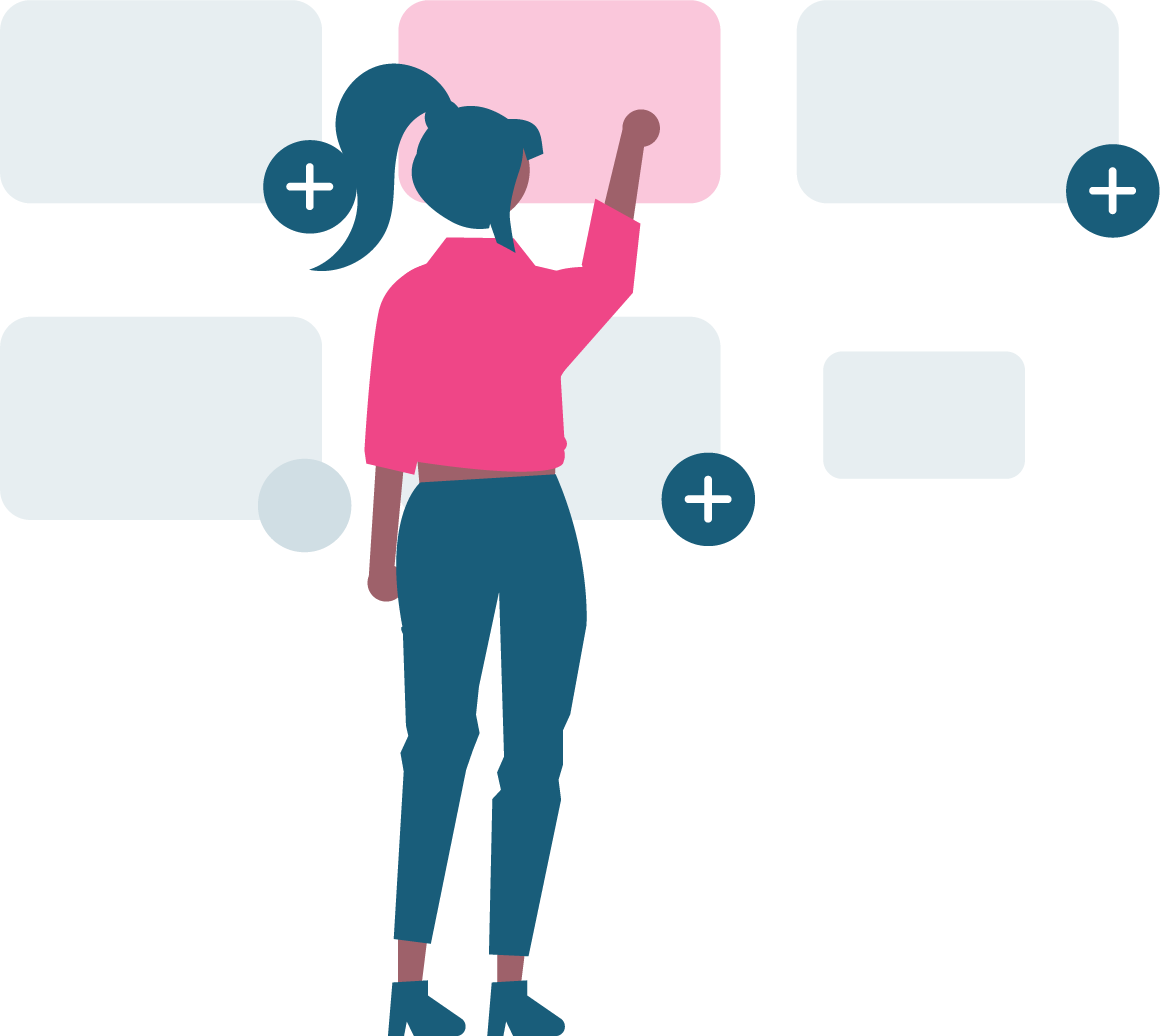a user customizing a dashboard