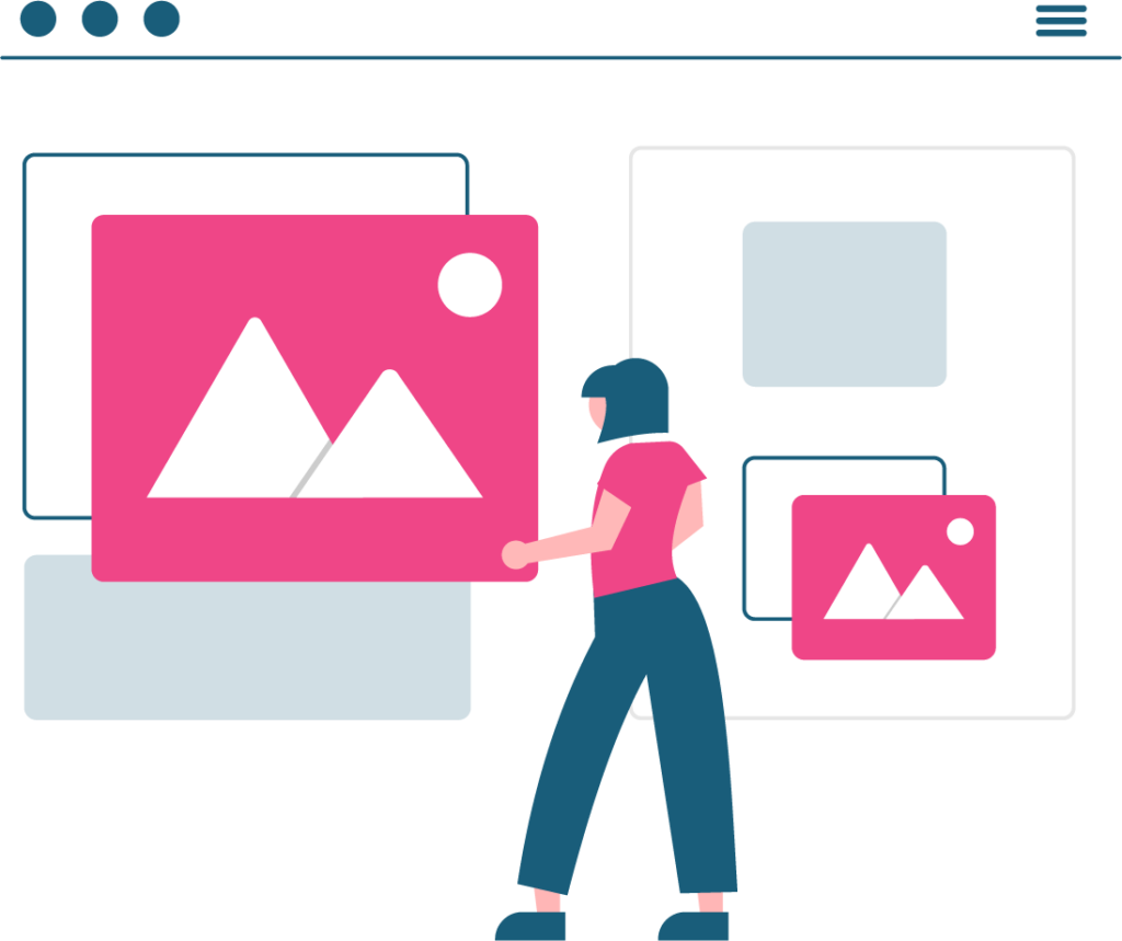 a user engaging with set content